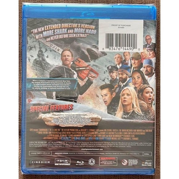 Sharknado 2: The Second One (Blu-ray Disc, 2014) Extended Version - Picture 2 of 2